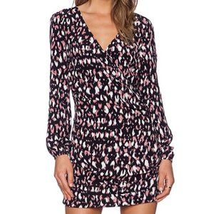 LOVERS + FRIENDS Jolene Animal Print Faux Wrap Dress size XS